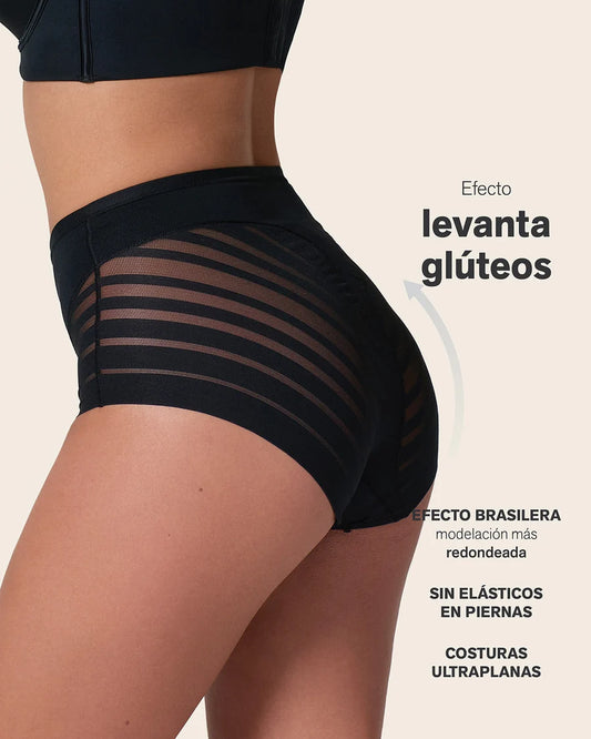 Braga Faja Clásica Moldeadora de Abdomen con Bandas en Tul / LEONISA