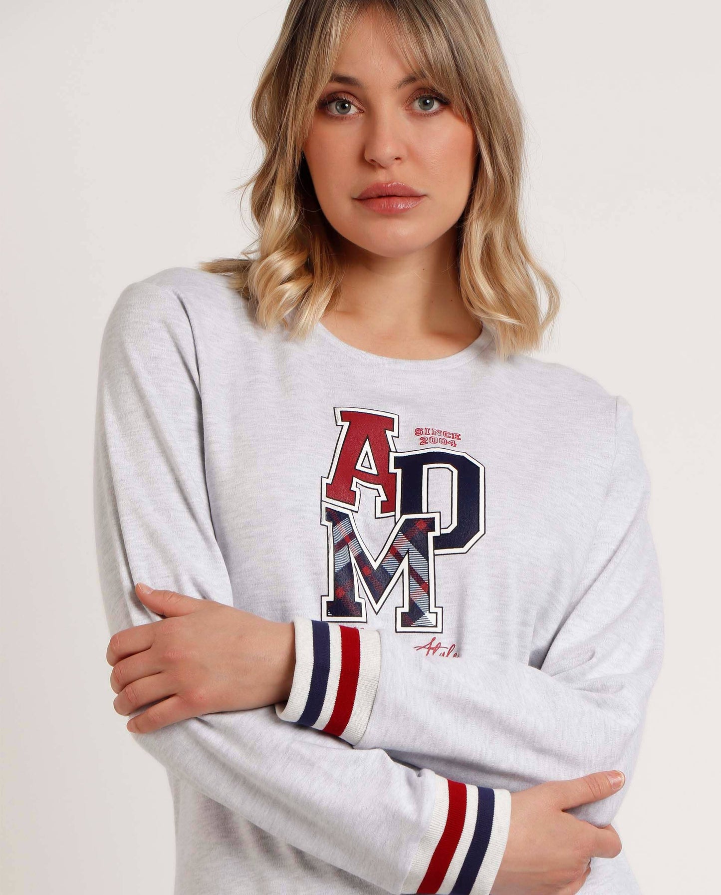 OFERTA-20% Pijama Manga Larga ADM Family para Mujer en 100% algodón orgánico