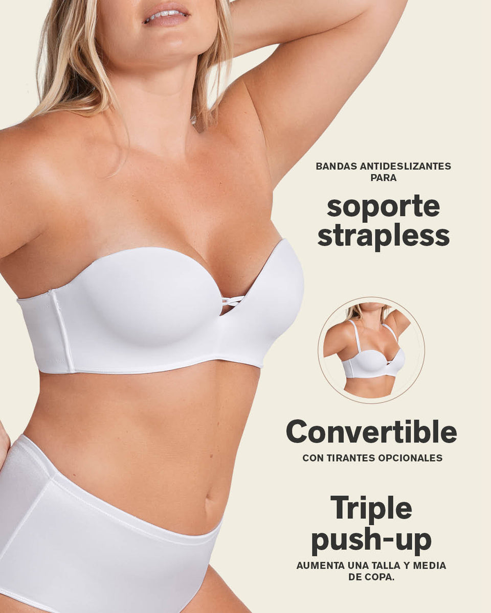 Sujetador WOW de triple push up ideal sin tirantes