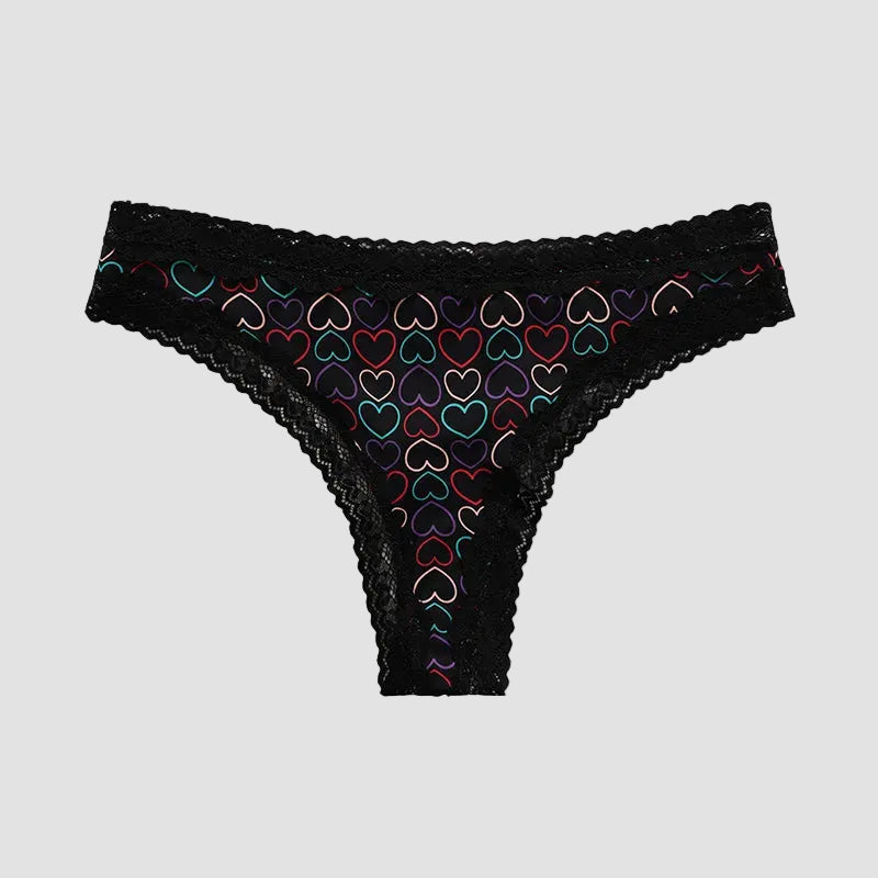 2x10€ Tanga diseño juvenil y delicado encaje