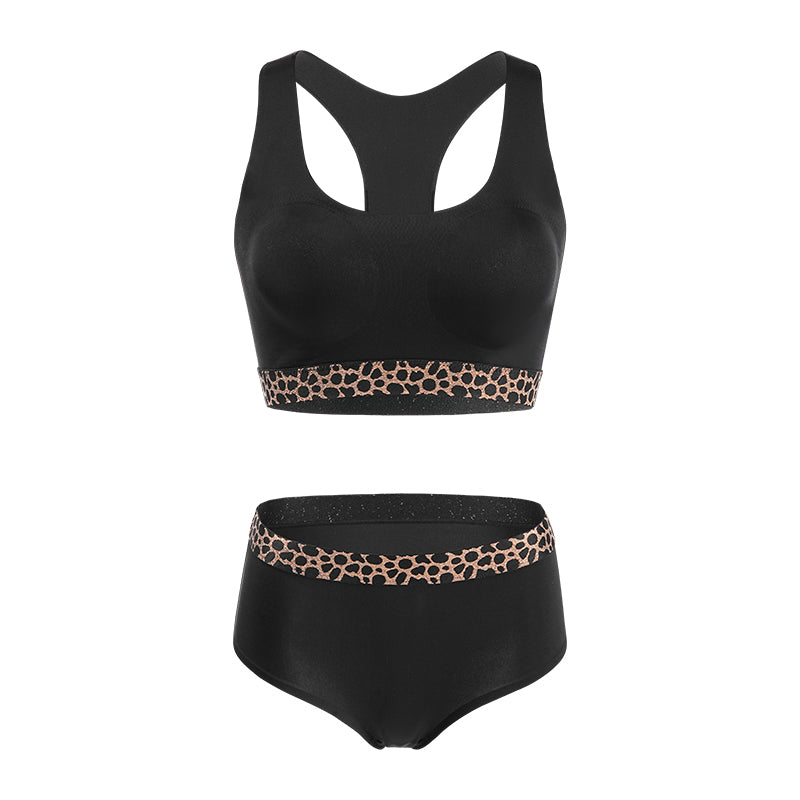 SUPER OFERTA Conjunto de diseñador con refuerzo en torso y cadera en animal print