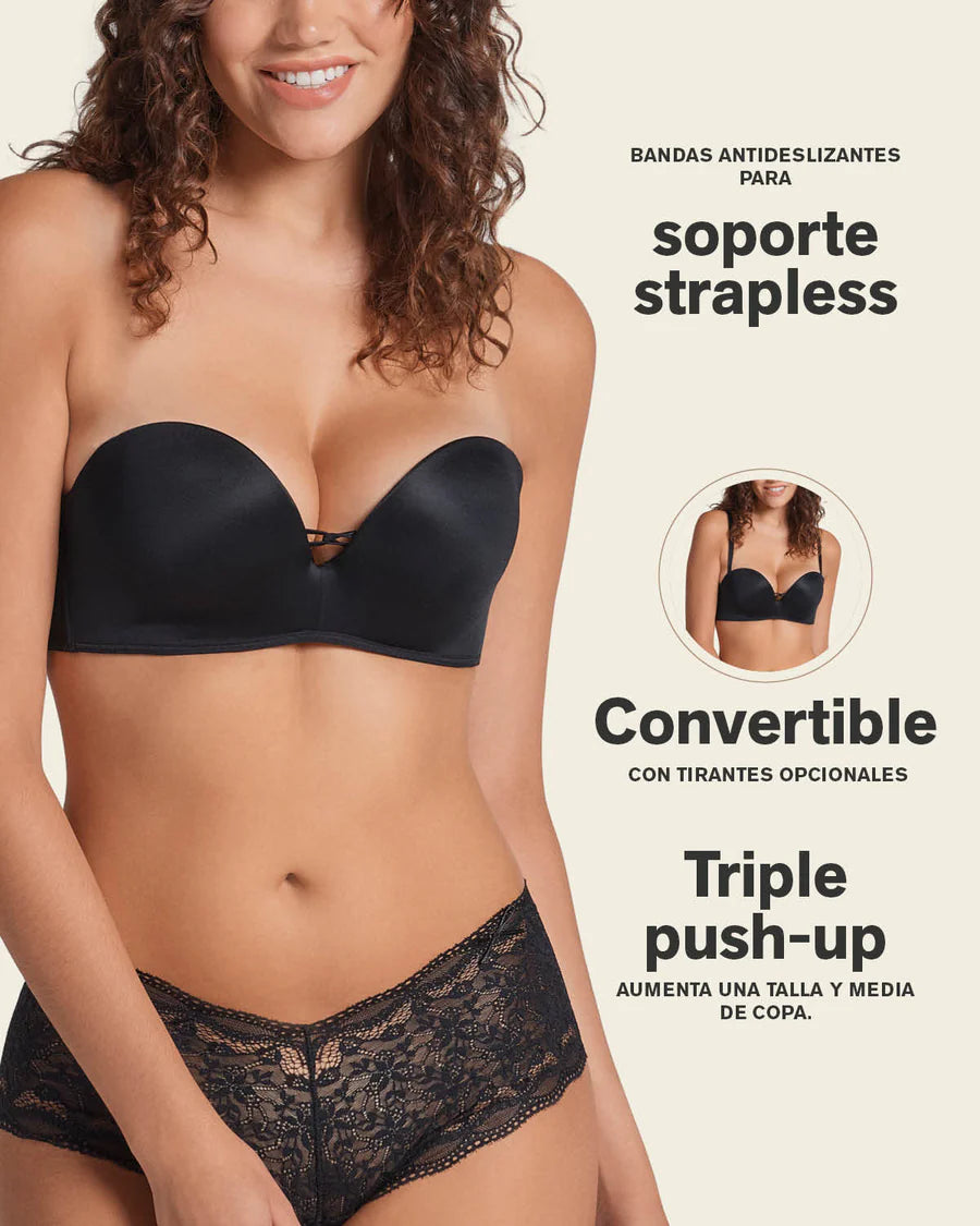 Sujetador WOW de triple push up ideal sin tirantes