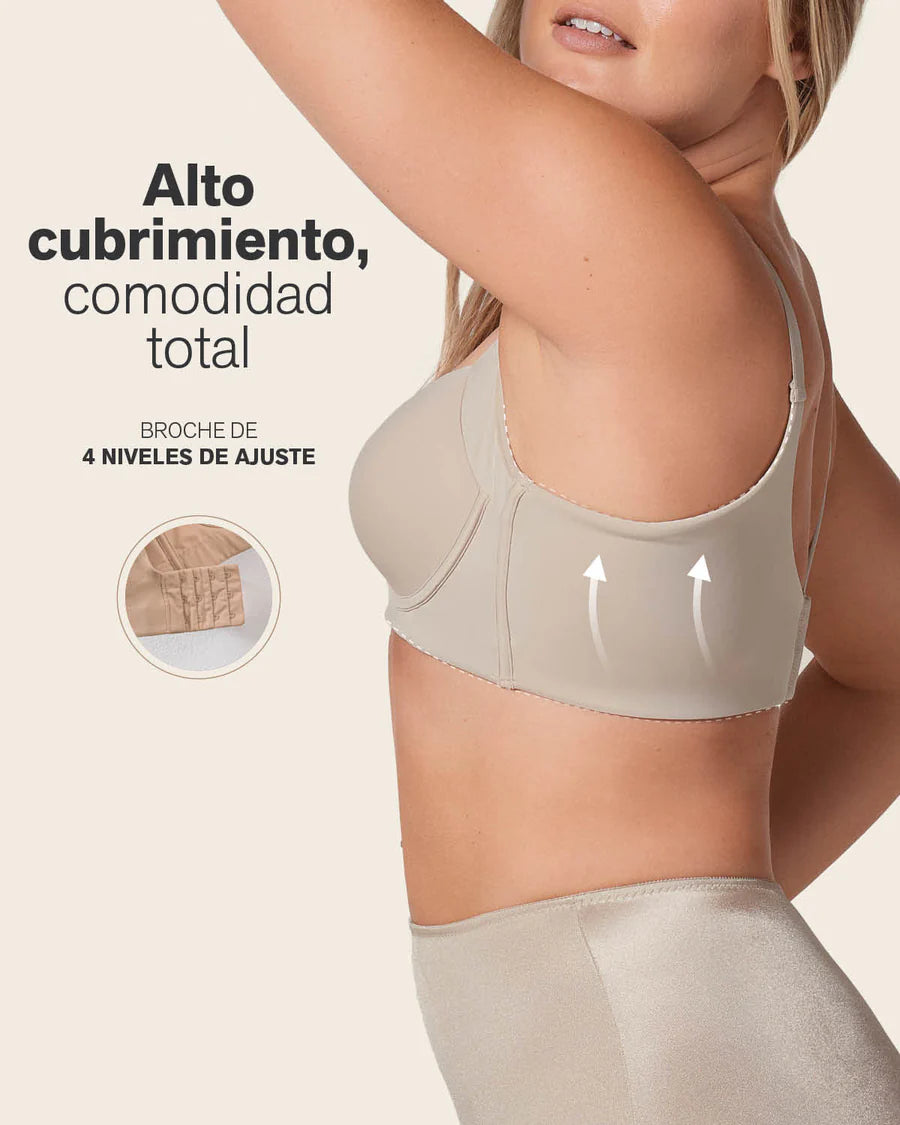 Sujetador de push up suave y cubrimiento alto en sisa y espalda Cover Bra