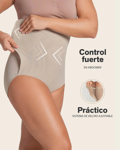 Braga faja postparto y postquirúrgico con laterales en velcro / LEONISA