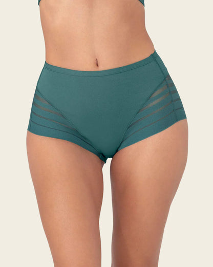 Braga faja clásica con control moderado de abdomen y bandas en tul Leonisa