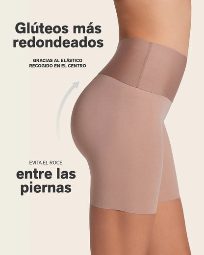 Short de control moderado aspecto invisible con fajón antideslizante
