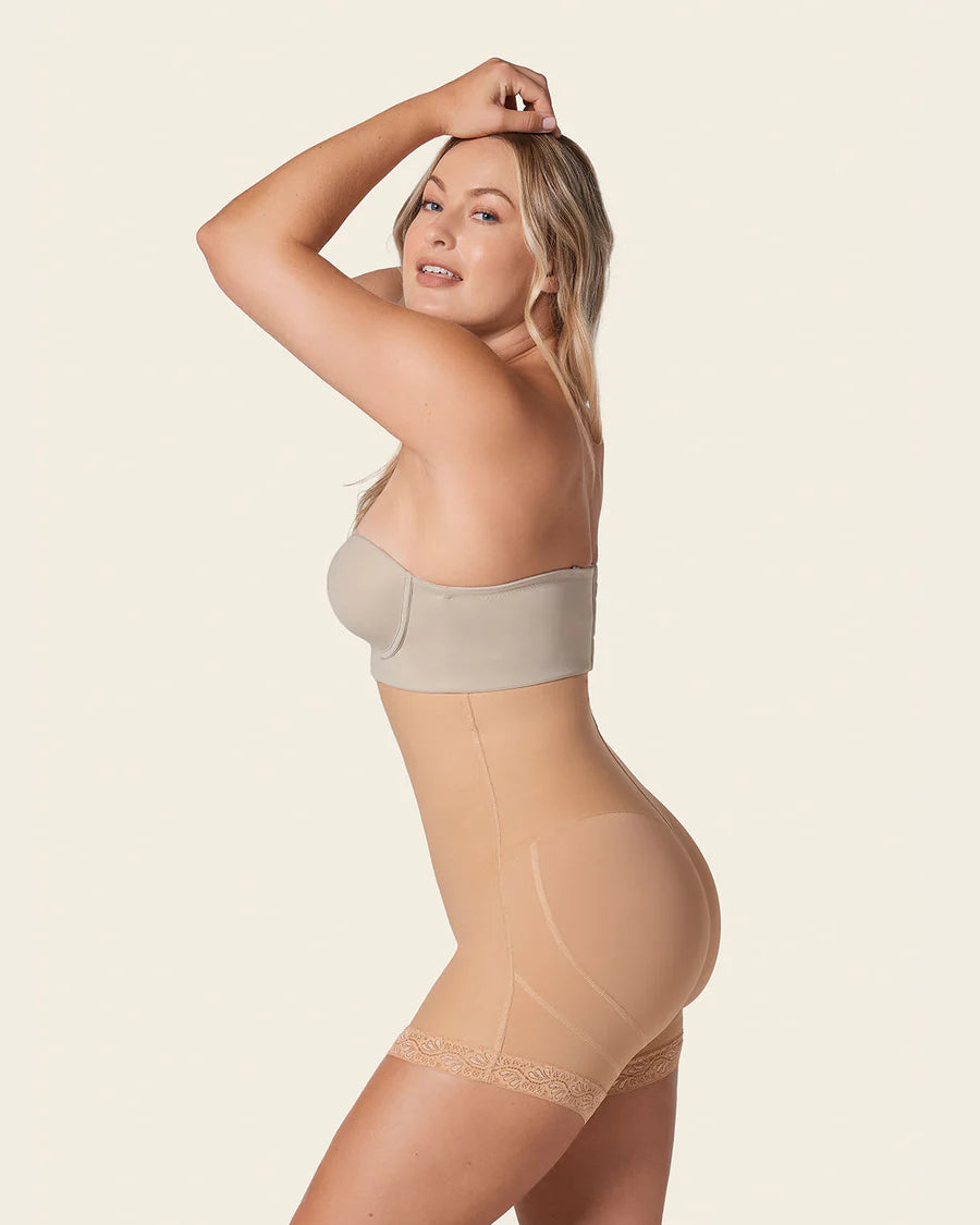 Braga faja tipo short de control fuerte con efecto moldeador / LEONISA