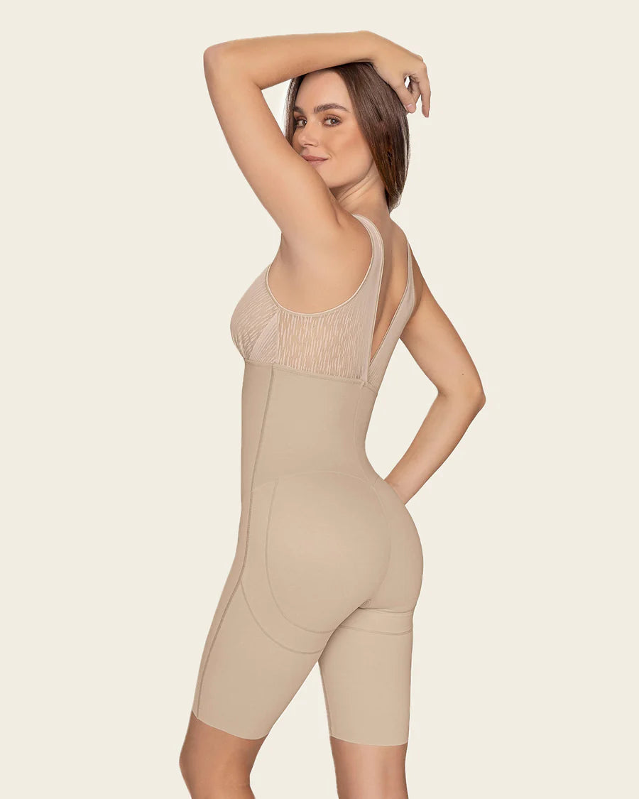 Faja tipo body de control y efecto levanta glúteos + bralette incorporado