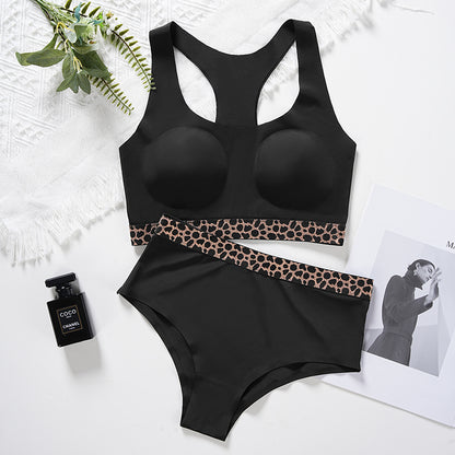 SUPER OFERTA Conjunto de diseñador con refuerzo en torso y cadera en animal print