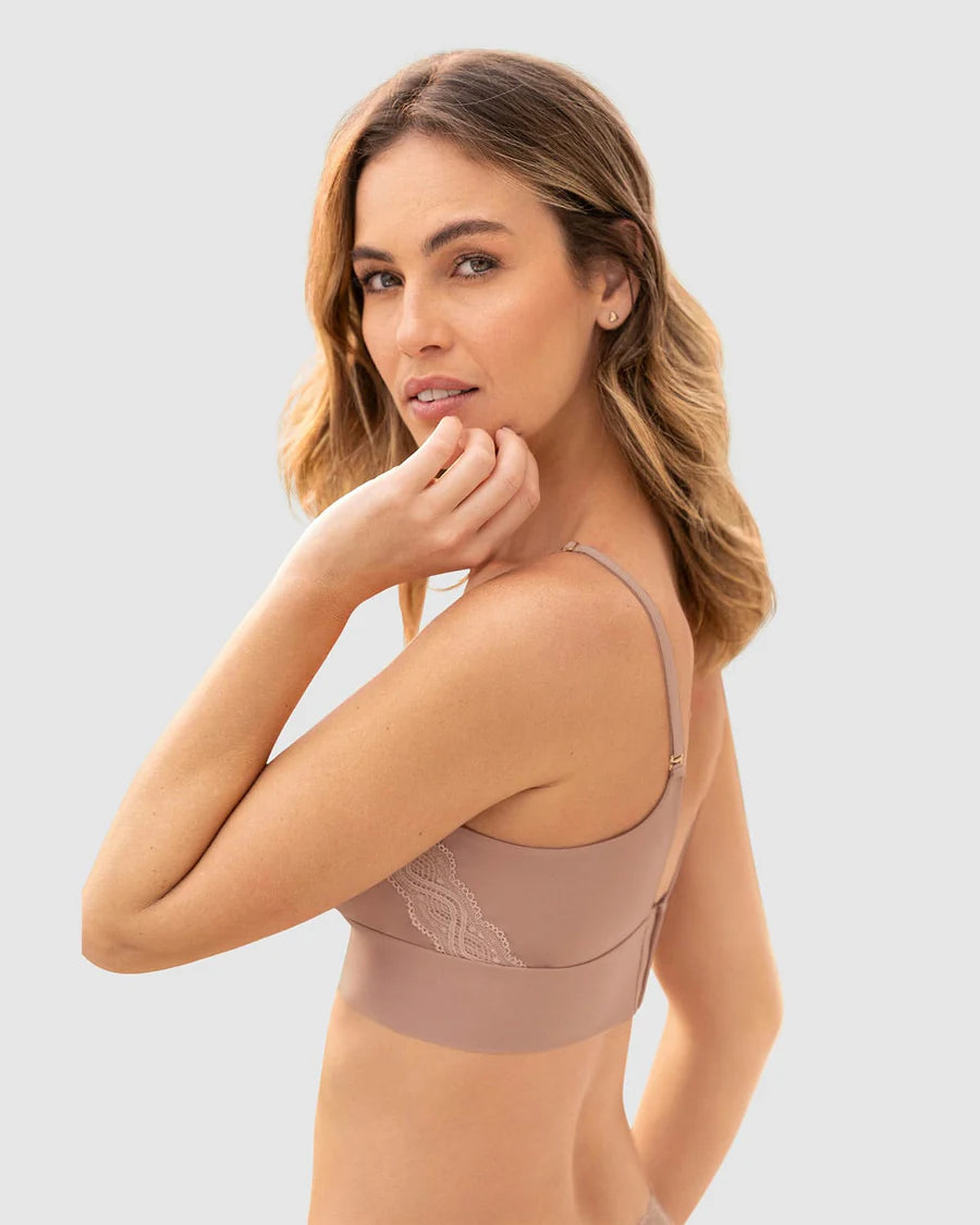 Bralette cómodo y suave con buen cubrimiento en espalda