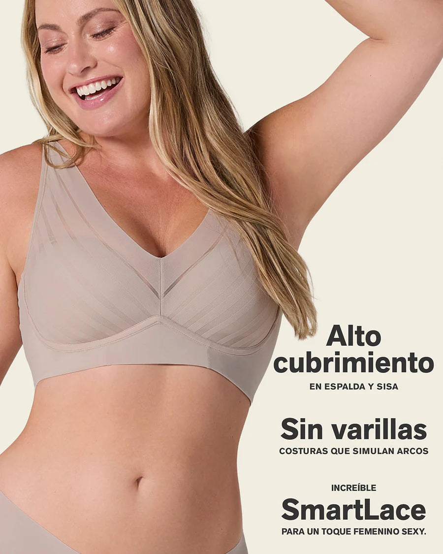 Sujetador sin aro de alto cubrimiento y sujeción cómoda / LEONISA