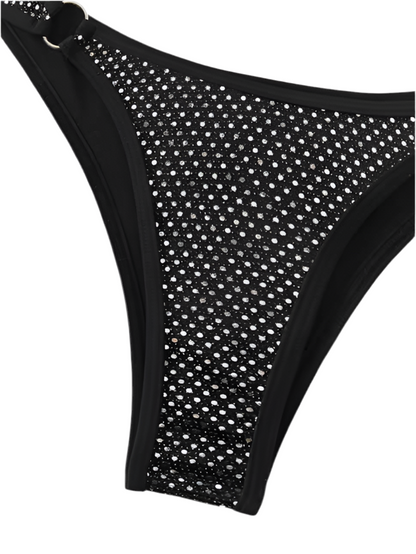 Oferta! Bikini Negro con Pedrería de lujo