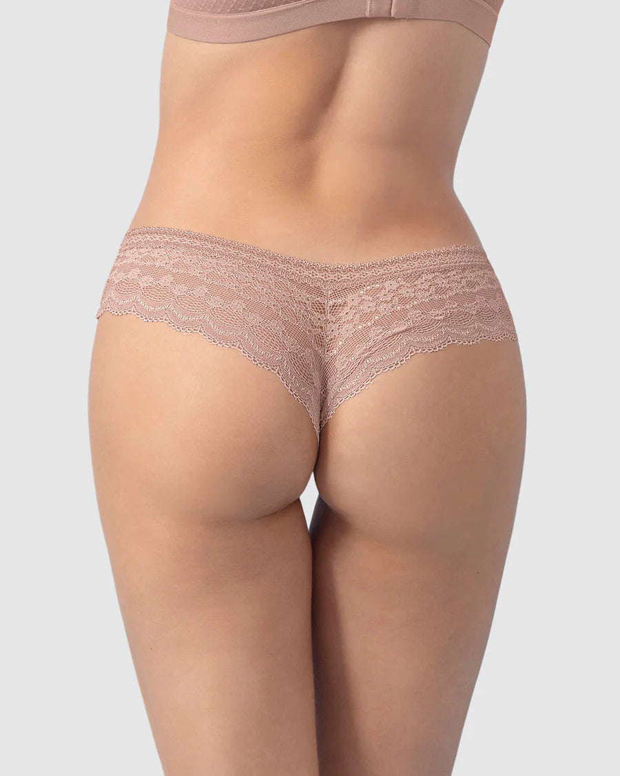 Pack de 2 Braguitas Tipo Culotte en Encaje y Blonda