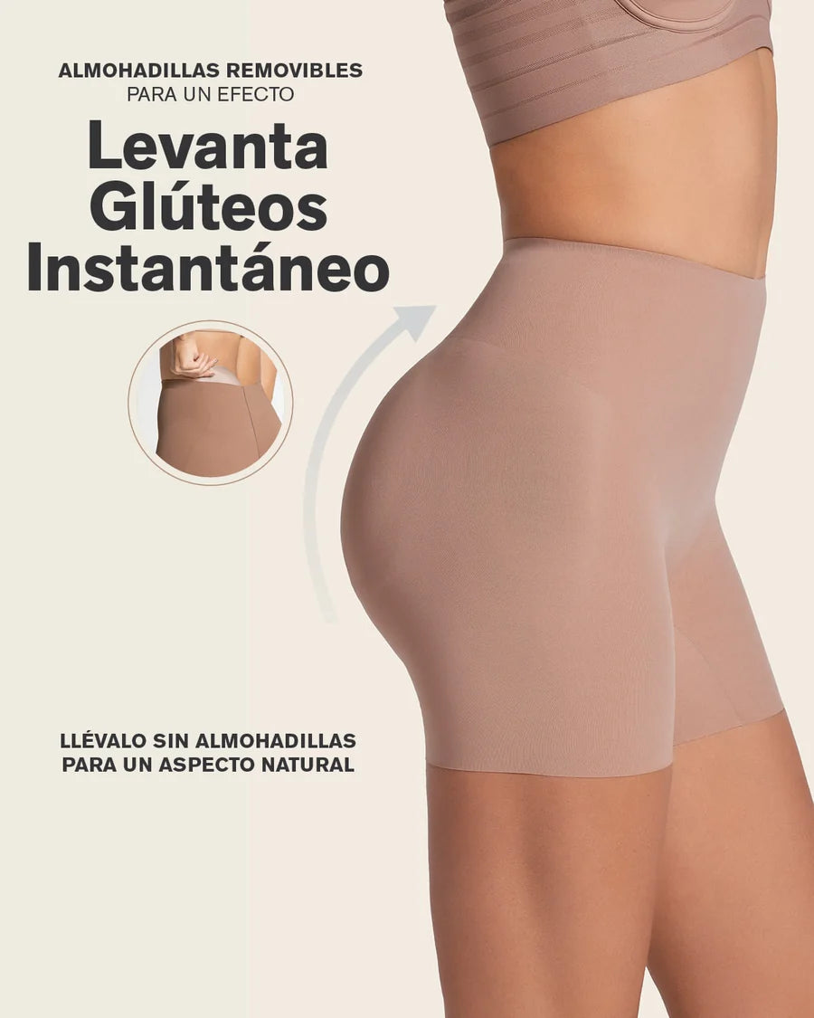 Faja short Moldeador con Almohadillas Removibles y Compresión en Abdomen / Leonisa