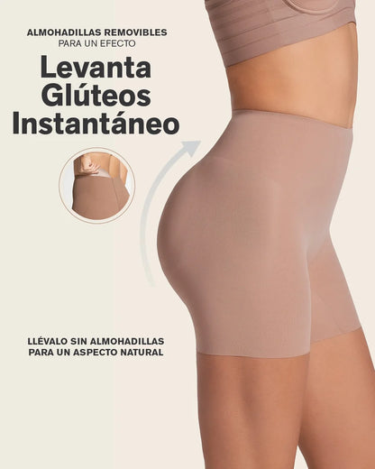 Faja short Moldeador con Almohadillas Removibles y Compresión en Abdomen / Leonisa