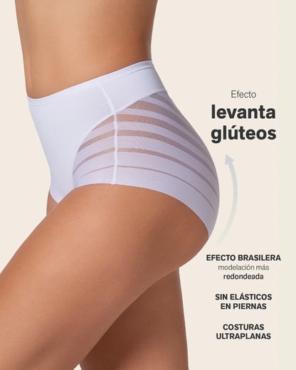 Braga Faja Clásica Moldeadora de Abdomen con Bandas en Tul / LEONISA