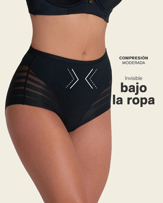 Braga Faja Clásica Moldeadora de Abdomen con Bandas en Tul / LEONISA