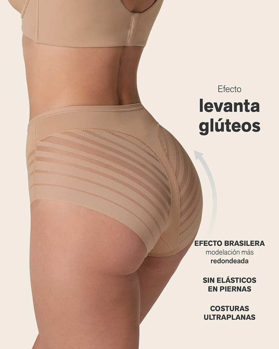 Braga Faja Clásica Moldeadora de Abdomen con Bandas en Tul / LEONISA