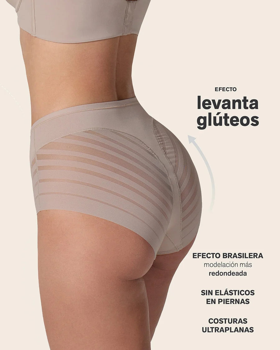 Braga Faja Clásica Moldeadora de Abdomen con Bandas en Tul / LEONISA