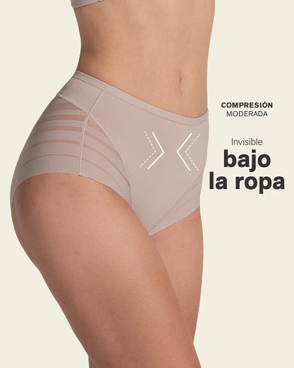 Braga Faja Clásica Moldeadora de Abdomen con Bandas en Tul / LEONISA