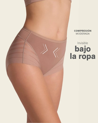 Braga Faja Clásica Moldeadora de Abdomen con Bandas en Tul / LEONISA