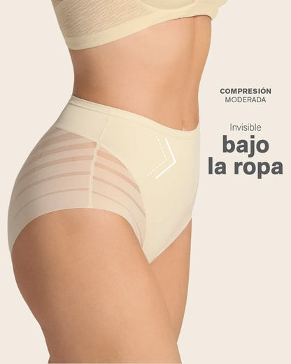 Braga Faja Clásica Moldeadora de Abdomen con Bandas en Tul / LEONISA