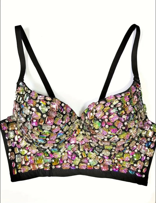 Corset pedrería multicolor