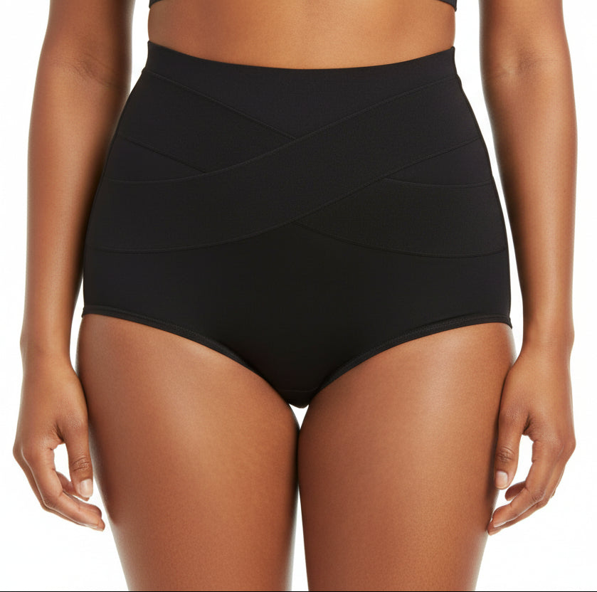 Pack de 3 Bragas Altas de Algodón con Compresión Abdominal Suave