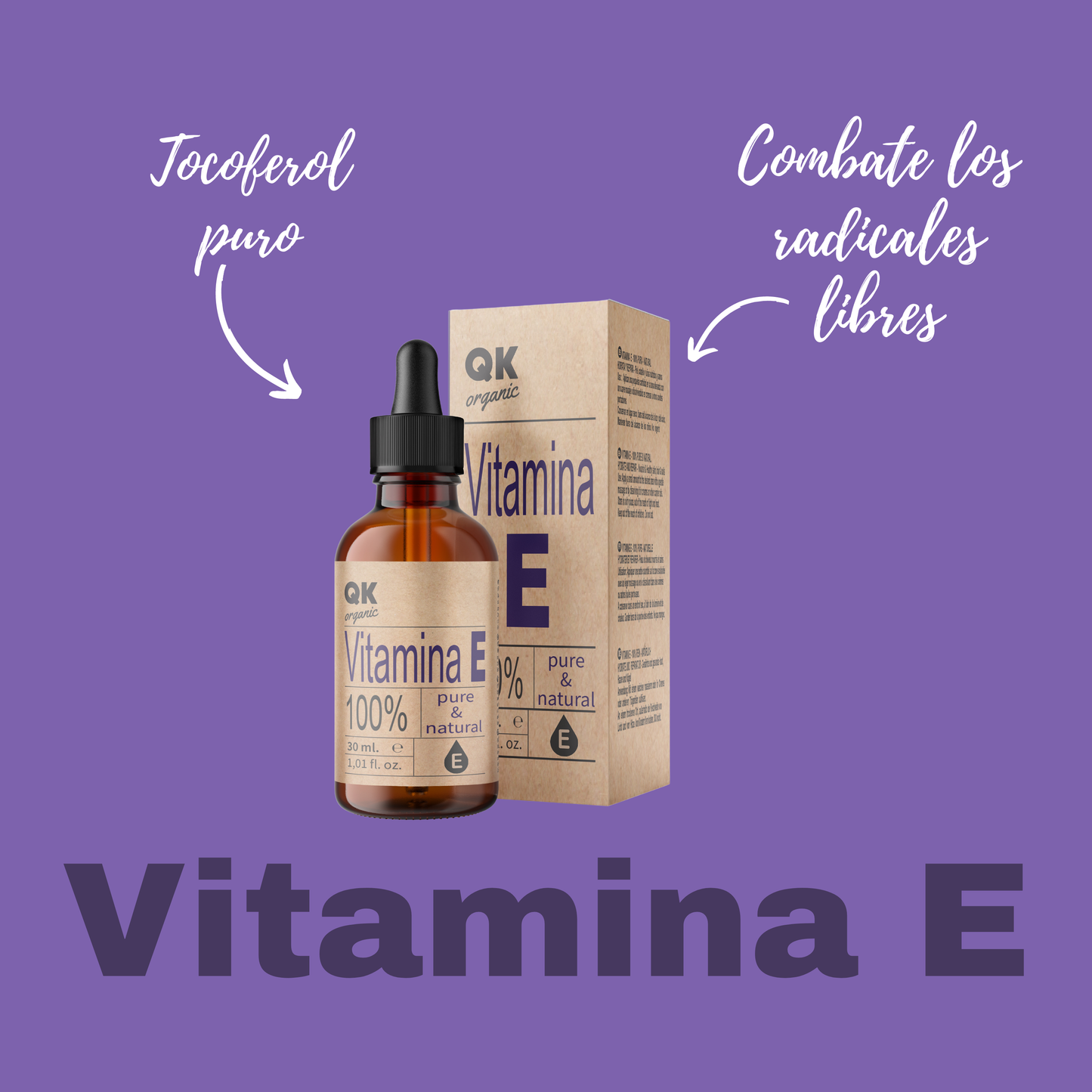 Vitamina E liquida pura (Tocopherol) 30 ml - Natural