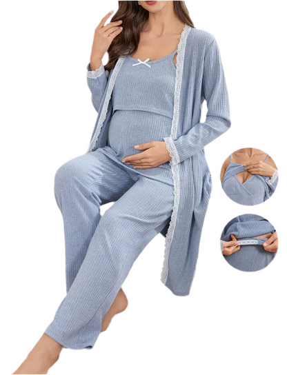 Conjunto de pijama confort para estar en casa o para embarazo y lactancia