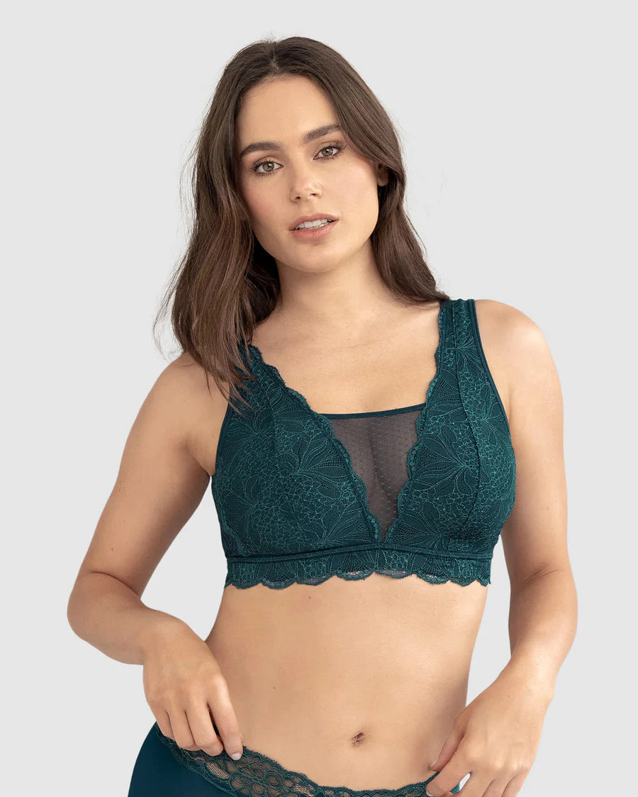 Bralette multiusos Sexy Siempre en encaje ideal para prótesis de mastectomía