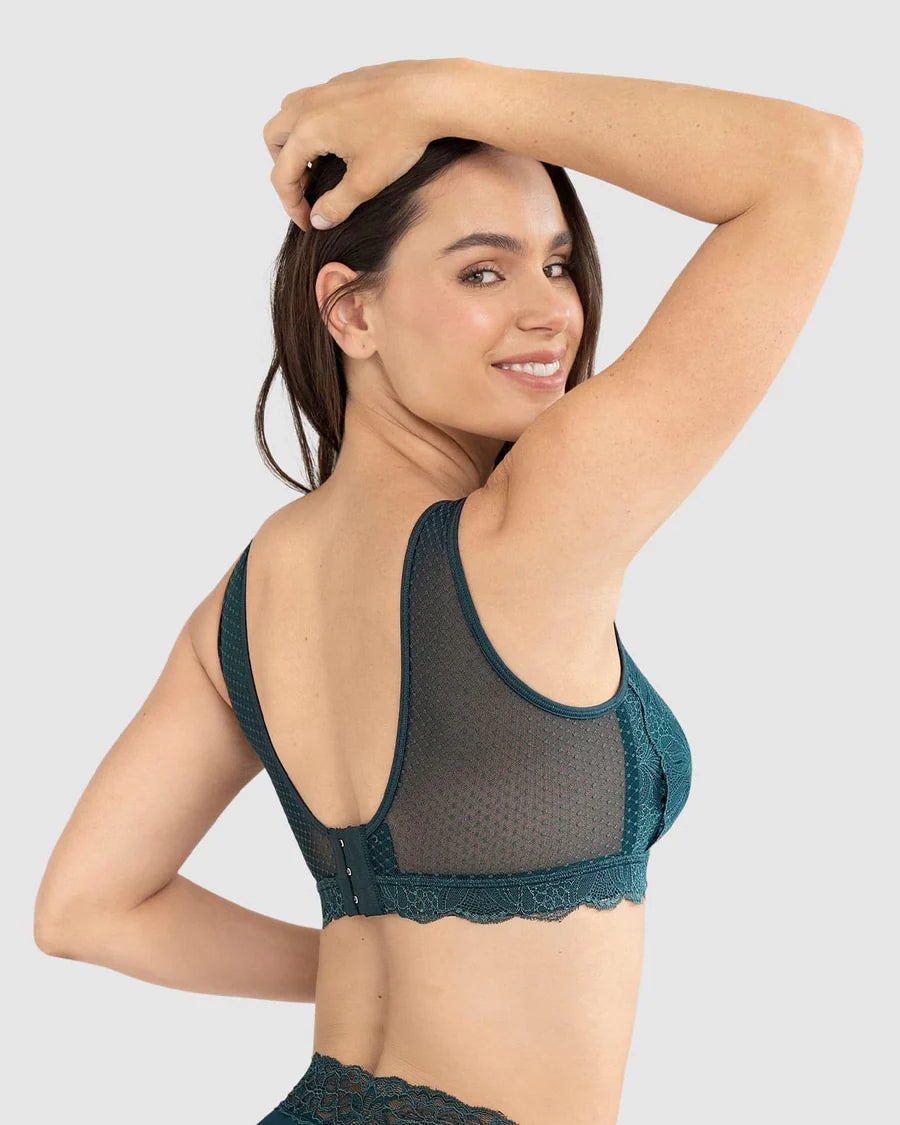 Bralette multiusos Sexy Siempre en encaje ideal para prótesis de mastectomía