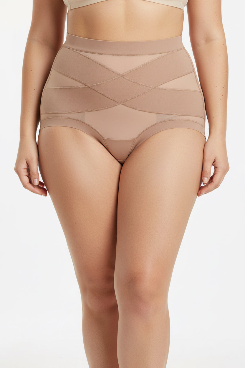 Pack de 3 Bragas Altas de Algodón con Compresión Abdominal Suave