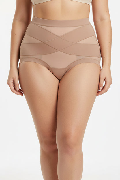 Pack de 3 Bragas Altas de Algodón con Compresión Abdominal Suave
