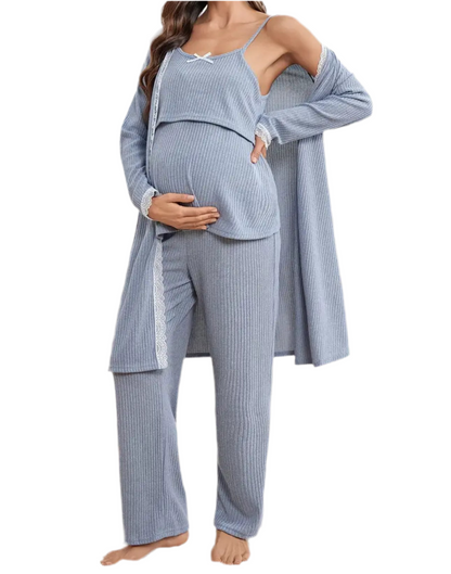 Conjunto de pijama confort para estar en casa o para embarazo y lactancia