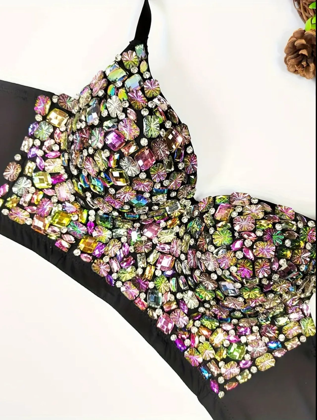 Corset pedrería multicolor