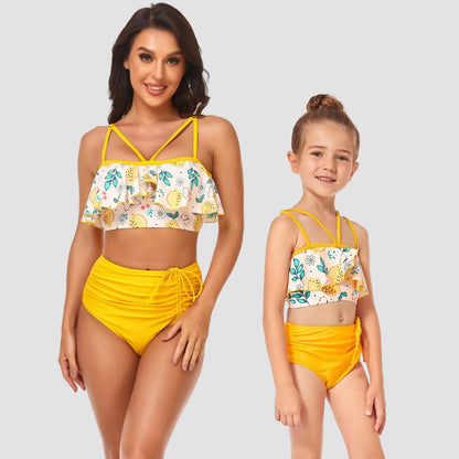 Oferta! Bikini Amarillo para madre e hija, perfecto para combinar juntas