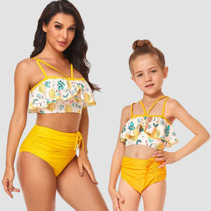 Oferta! Bikini Amarillo para madre e hija, perfecto para combinar juntas