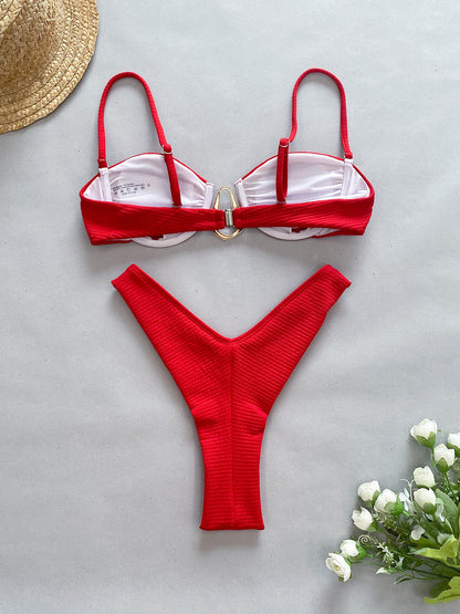 Bikini Rojo Rayas