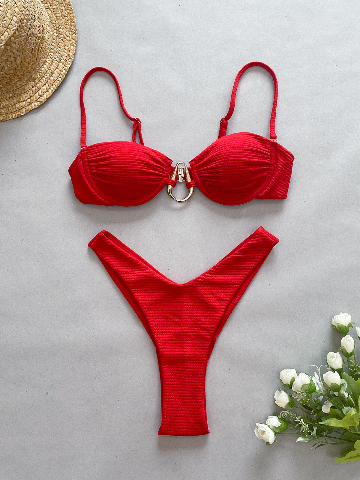 Bikini Rojo Rayas