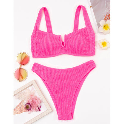 Oferta! Bikini Textura Rosa