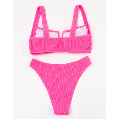 Oferta! Bikini Textura Rosa