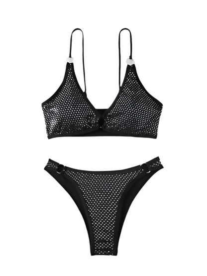Oferta! Bikini Negro con Pedrería de lujo