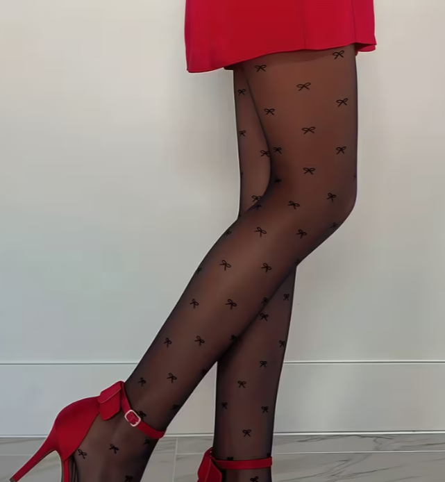 Medias pantalón transparentes con estampados
