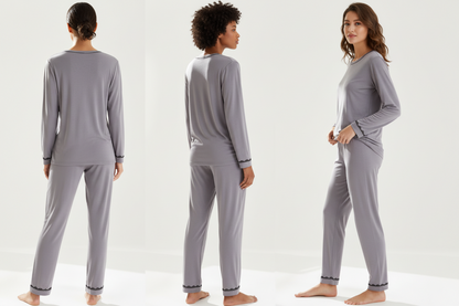 Conjunto Pijama Manga Larga 100% Algodón