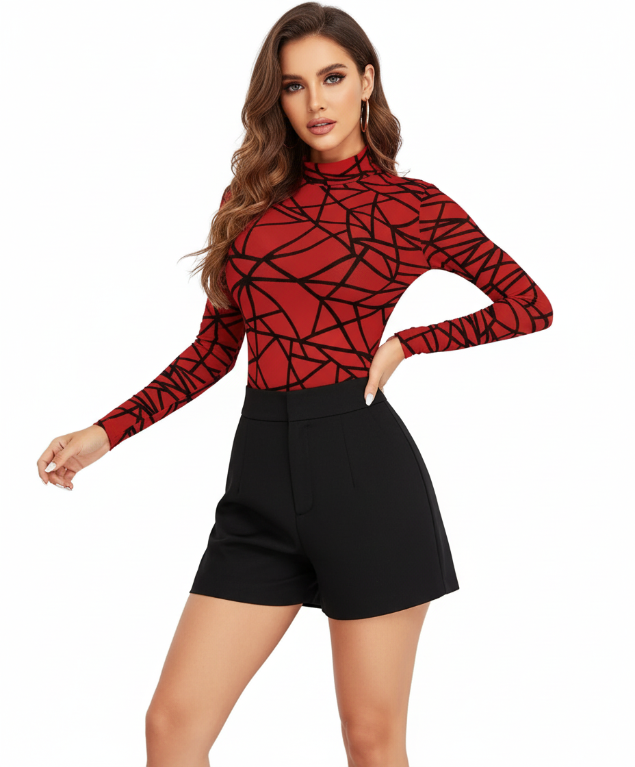 Elegantes bodys manga larga con estampados