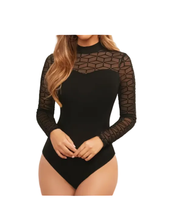 Elegantes bodys manga larga con estampados