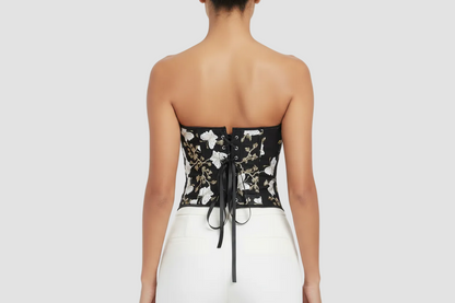 Oferta -20% Corset bordado con mariposas