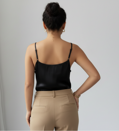Top para mujer con tirantes saten de encaje