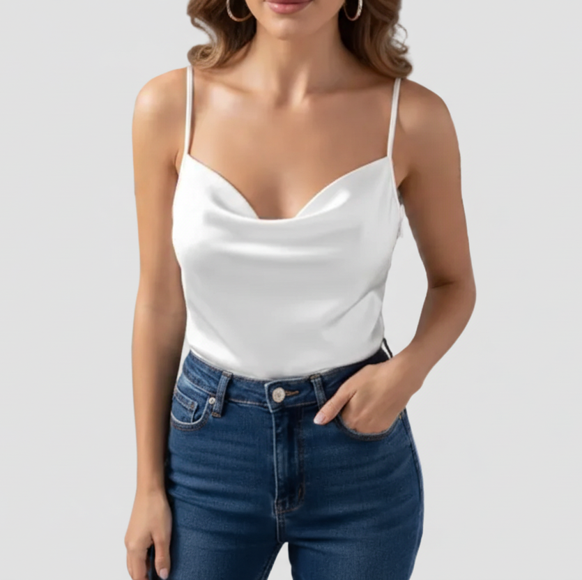 Top para mujer con tirantes saten de encaje